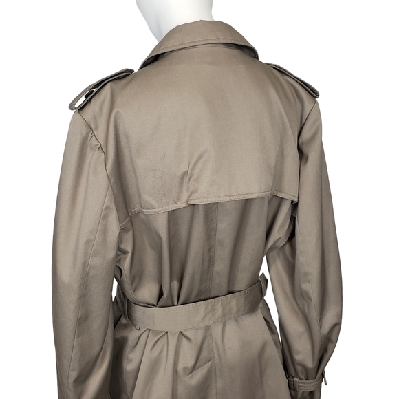 Beige Double Breasted Trench Coat 42 - Picture 8 of 14